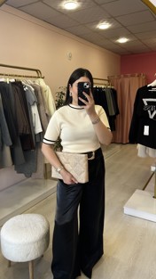 Kolları Şeritli Triko