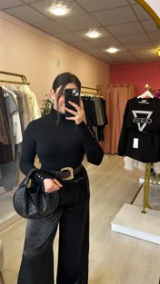 Zr Model Kemerli Saten Pantolon 