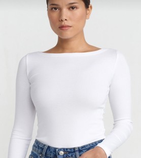 Kayık Yaka Uzun Kollu Body